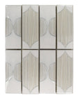 Arabesque Textured Cream Porcelain Mosaic Tile