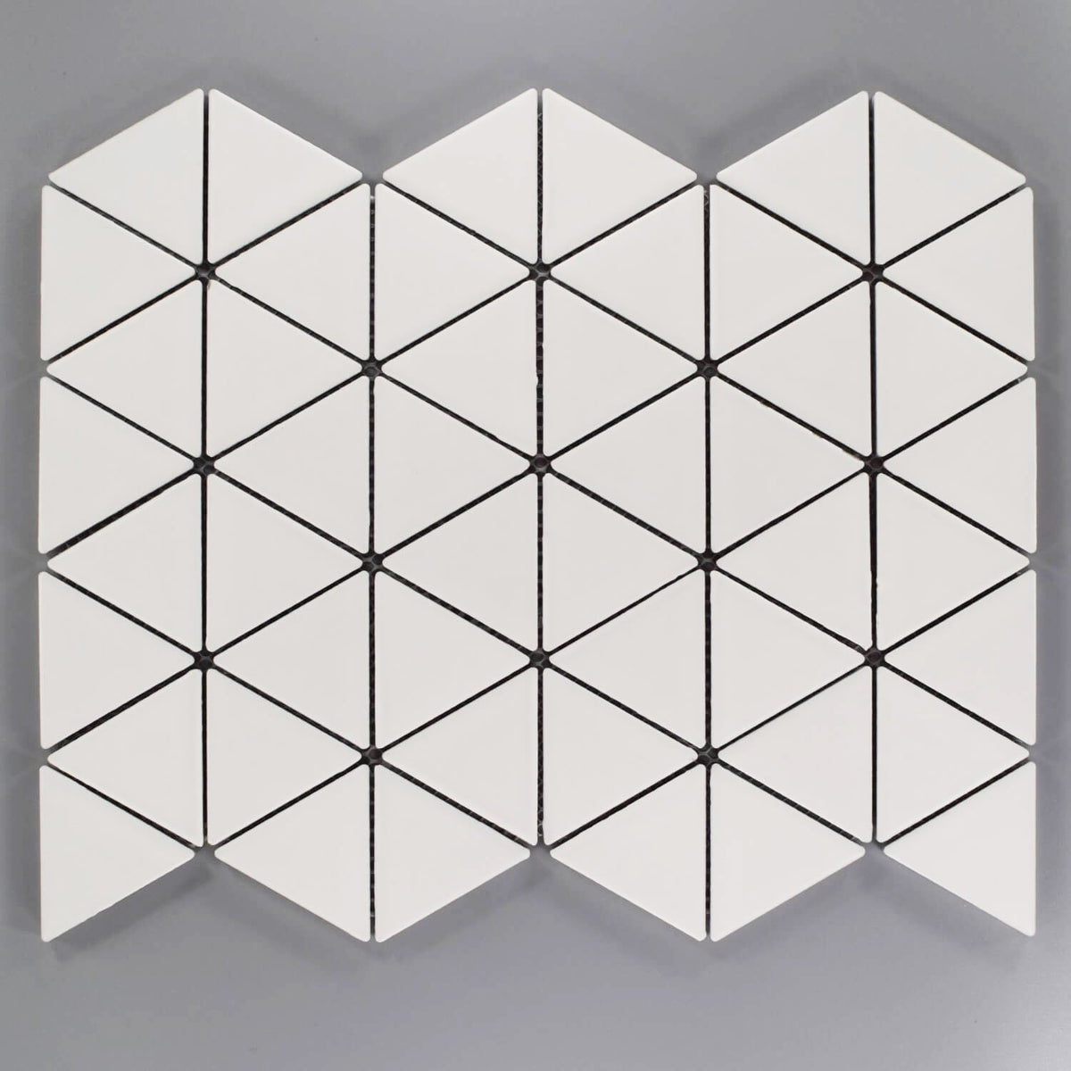 White Ceramic Triangle Mosaic Tile