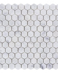 Bianco Carrara Marble 1" Hexagons Mosaic Tile