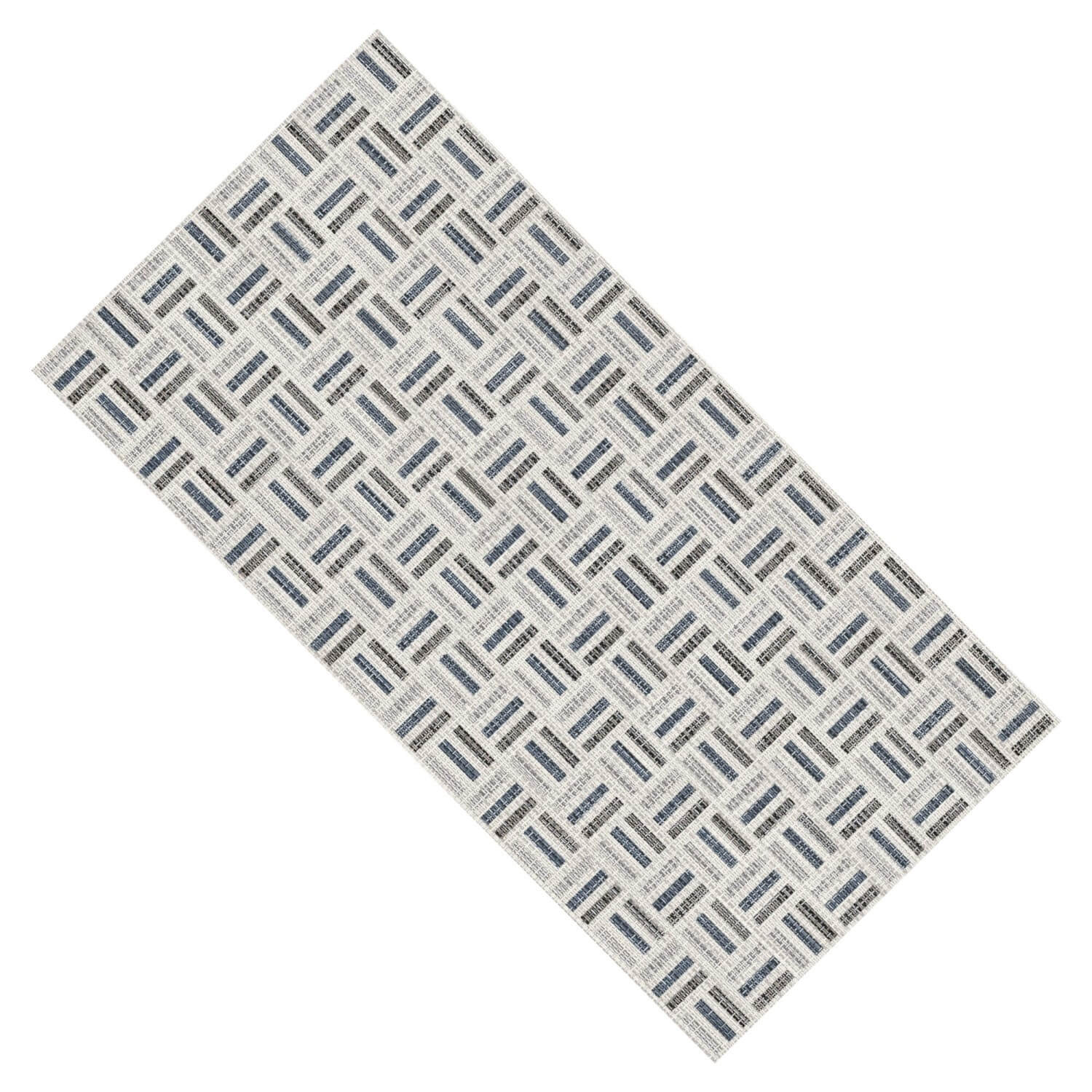 Blue Crosshatch 12x24 Porcelain Tile