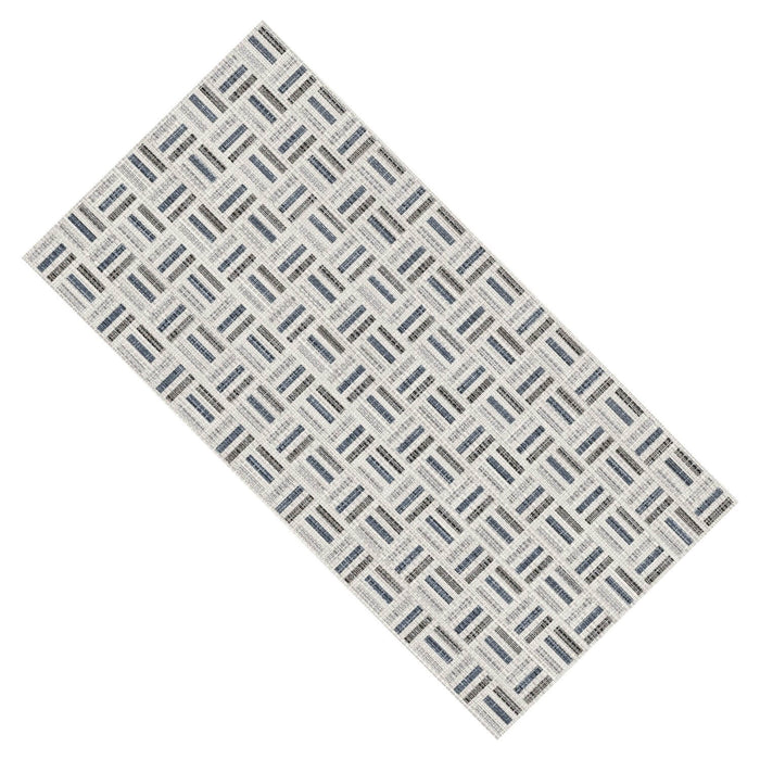 Blue Crosshatch 12x24 Porcelain Tile