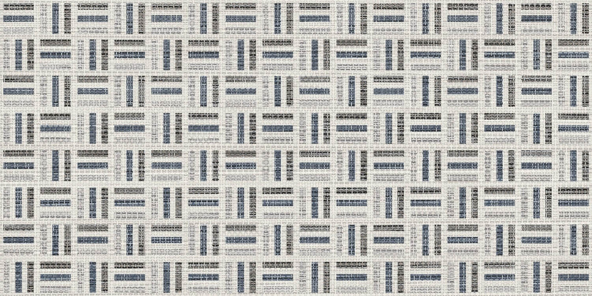 Blue Crosshatch 12x24 Porcelain Tile