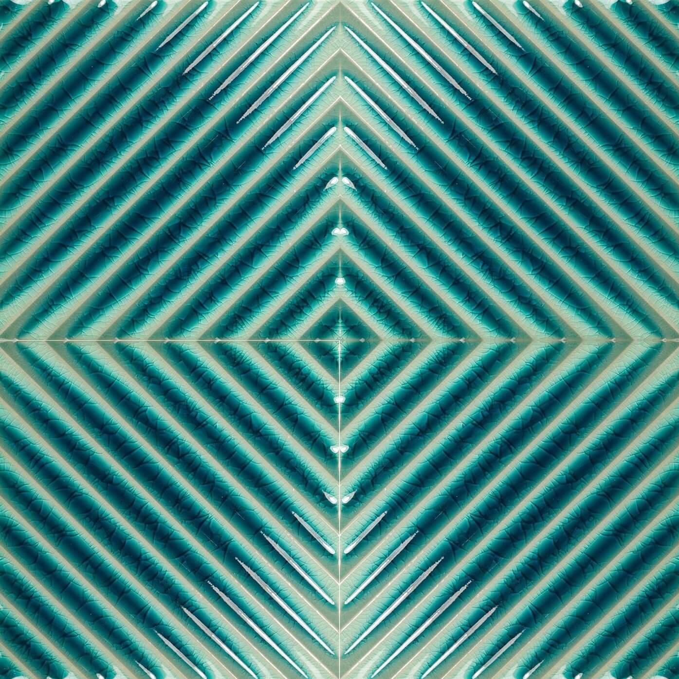 Blue Green Crackle Porcelain Textured Line Tile