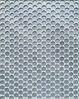 Blue Inkjet Glass Line Pattern Penny Tile