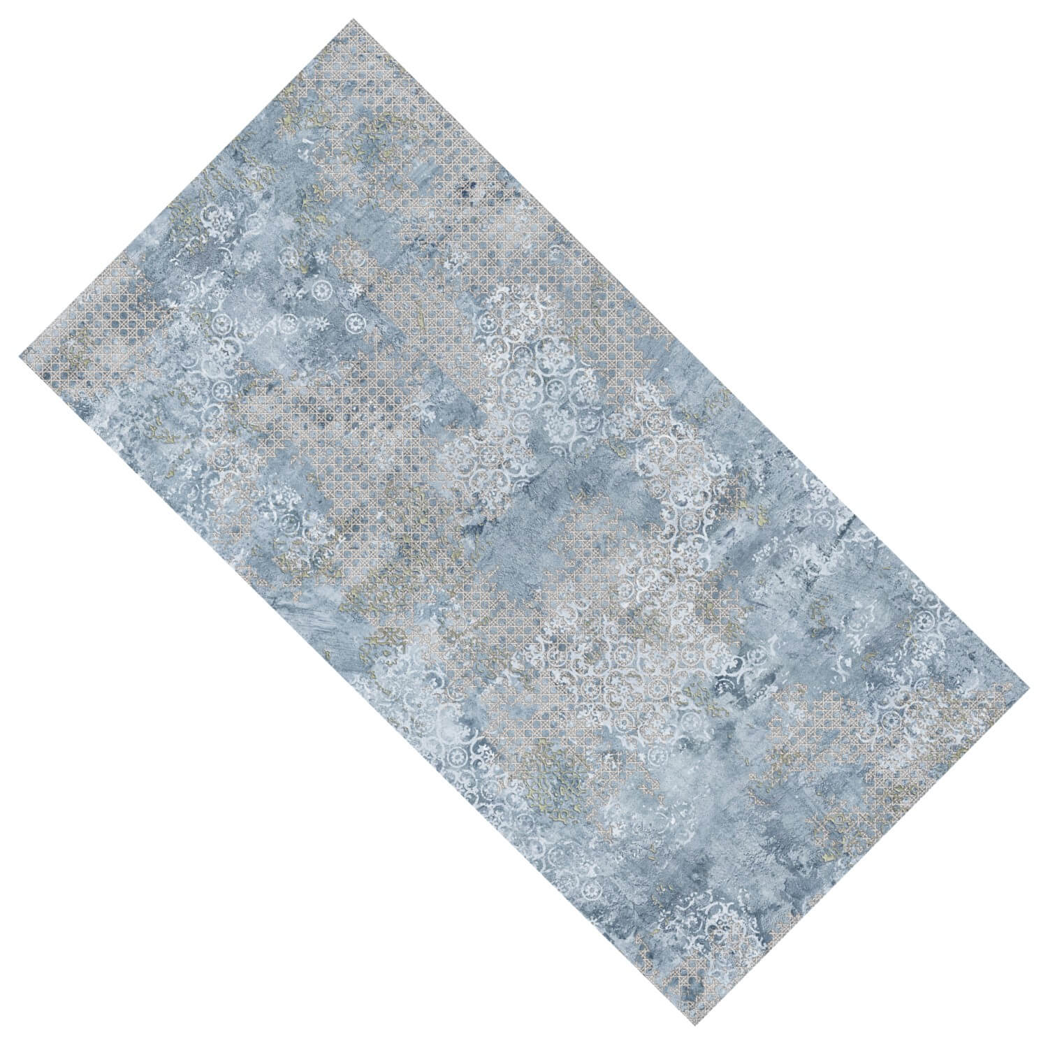 Bohemian Blue 20x40 Distressed Porcelain Tile