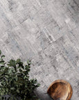 Bohemian Distressed Gray and Off-White 24 x 24 Porcelain Tile Floor
