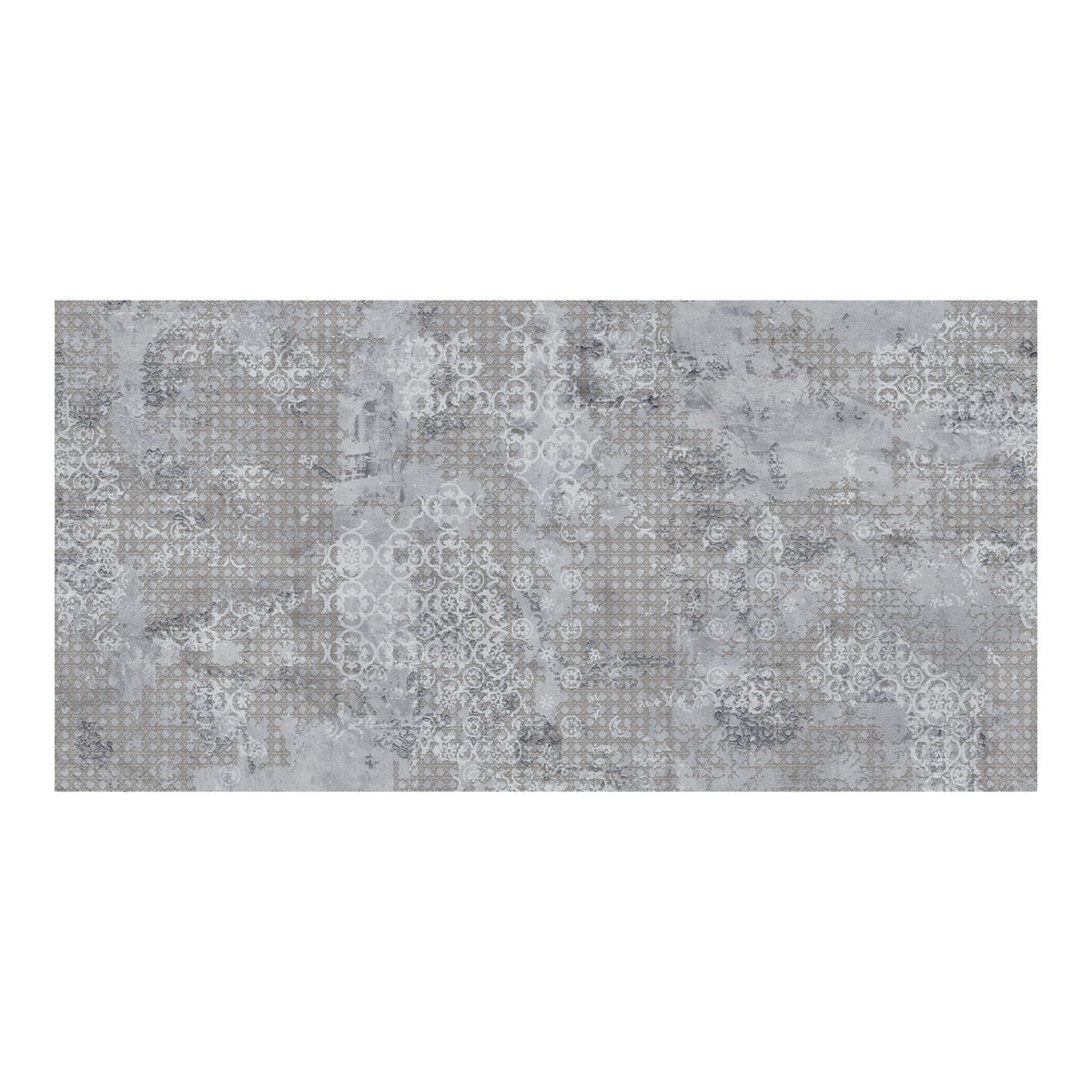 Bohemian Gray Distressed Rug 20x40 Porcelain Tile