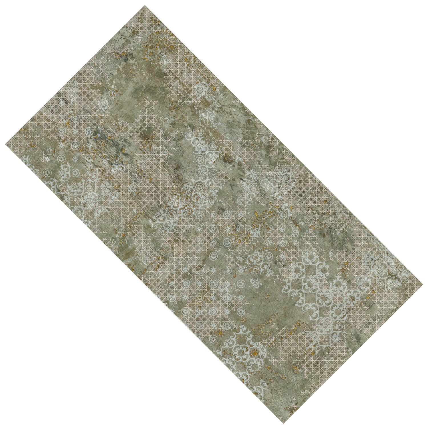 Bohemian Green Distressed Porcelain 20x40 Tile