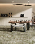 Distressed Green Bohemian 20x40 Porcelain Tile Floor