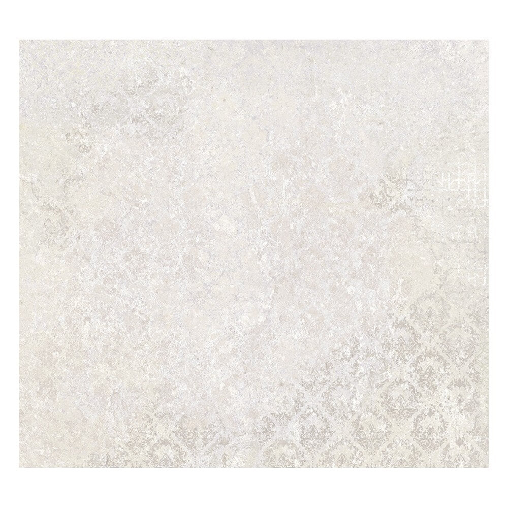 White and Beige Boho Patterned Porcelain Tile