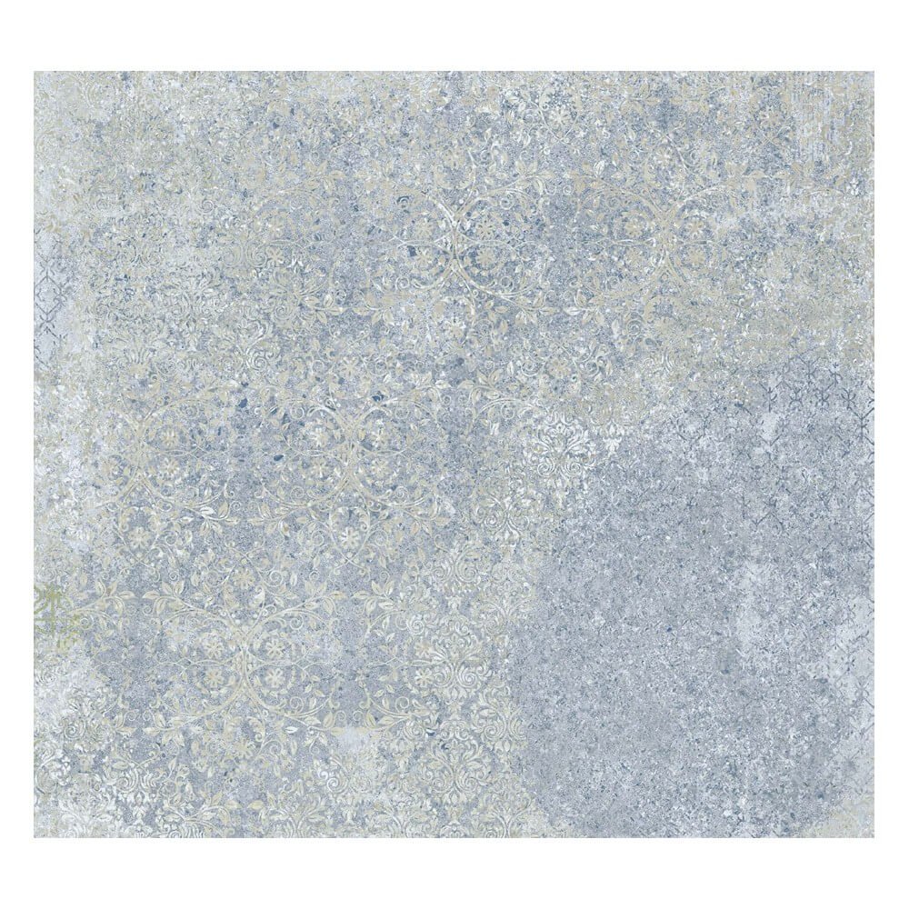 Boho Blue Porcelain 24x24 Bathroom Floor Tile - TileBuys