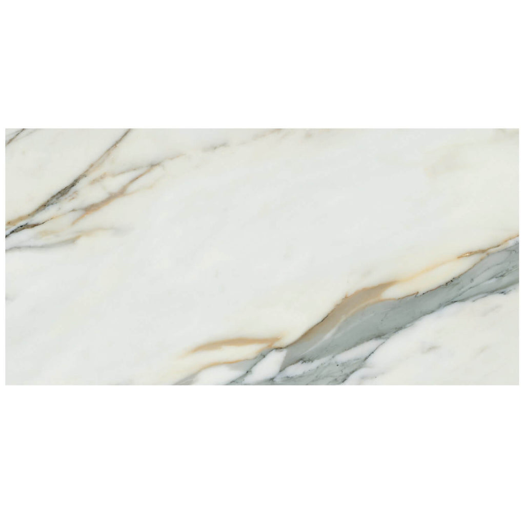 Calacatta Gold Marble Look Porcelain Tiles - TileBuys
