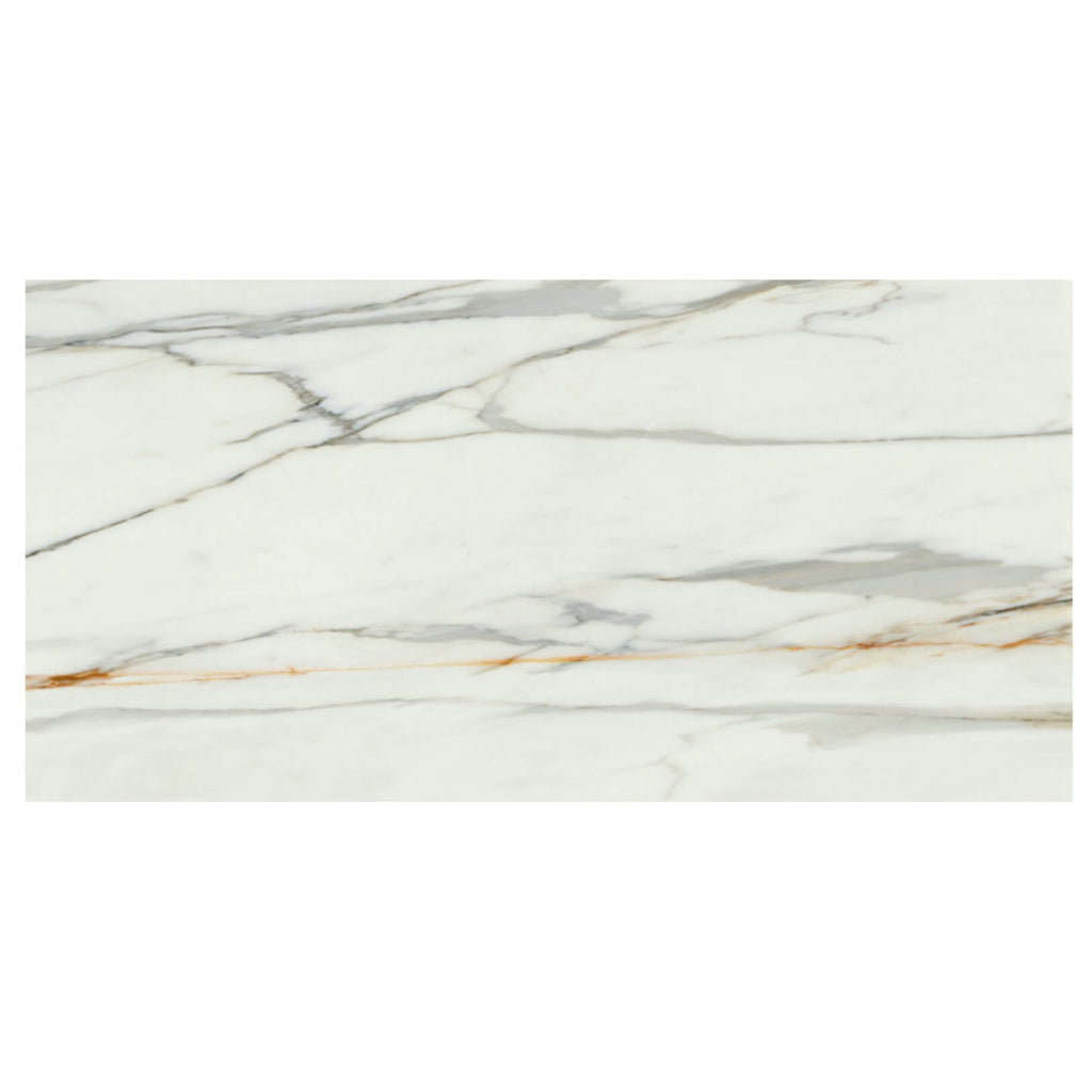 Calacatta Gold Marble Look Porcelain Tiles - TileBuys