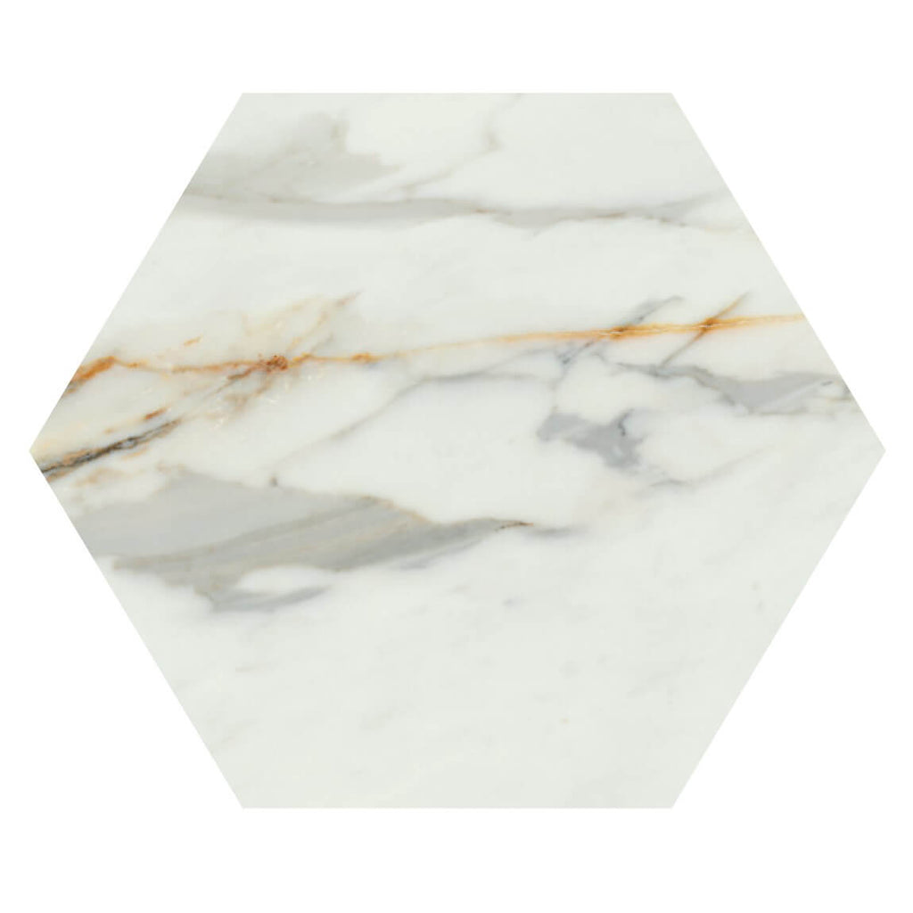 Calacatta Gold Marble Look Porcelain Tiles - TileBuys