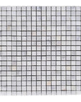 Calacatta Marble Mosaic Tile - 5/8" Squares - Polished - TileBuys