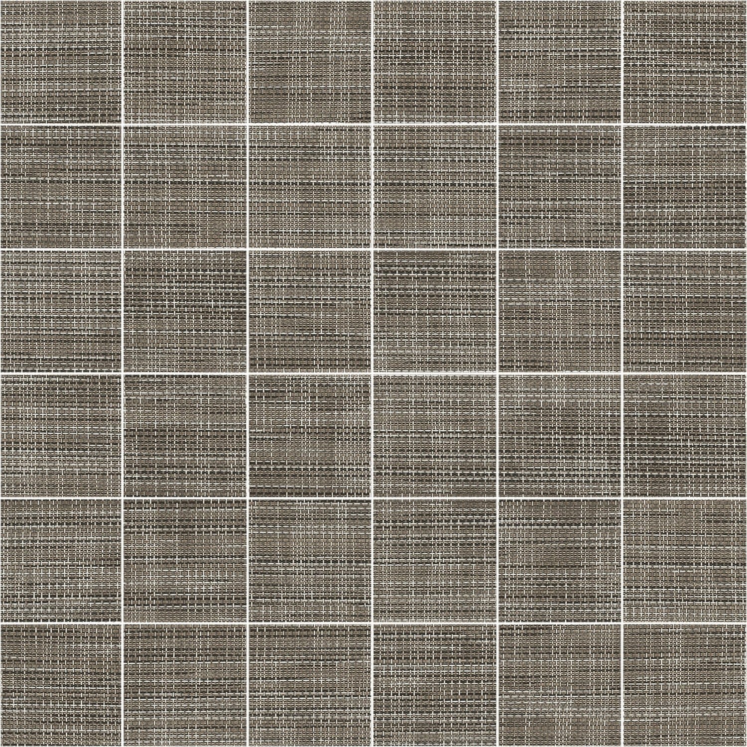 Cappuccino Brown Fabric Look 2" Squares Porcelain Tile