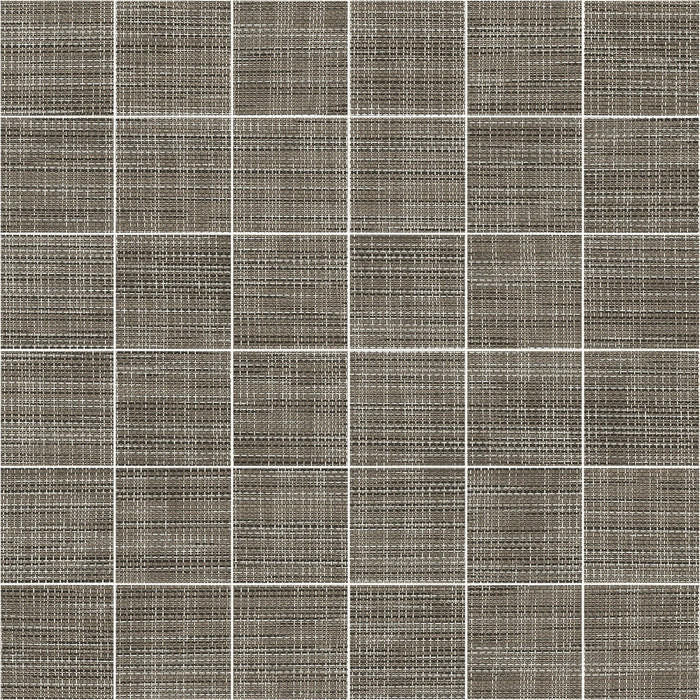 Cappuccino Brown Fabric Look 2" Squares Porcelain Tile