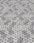 White and Gray Daisy Flower Tiles
