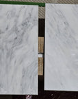 12x12 Carrara Venato Marble Tiles with Polished Finish