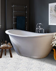 Carrara White Marble - Flat Pebble Pattern Mosaic Tiles for Bathroom Floors - TileBuys