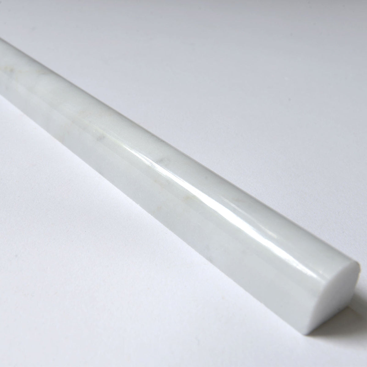Carrara White Marble Trim Molding in Various Sizes - Polished - TileBuys