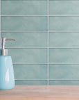 Celadon Blue Glass 3x9" Subway Tile - TileBuys