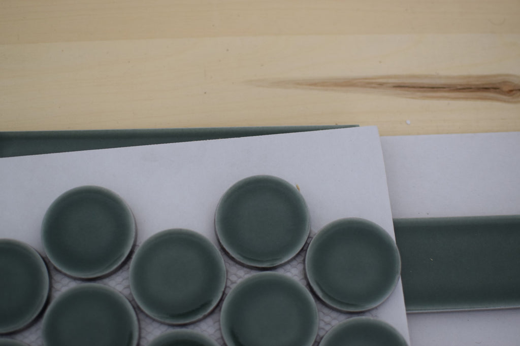Glossy Ceramic Forest Green 2" Penny Rounds Tile
