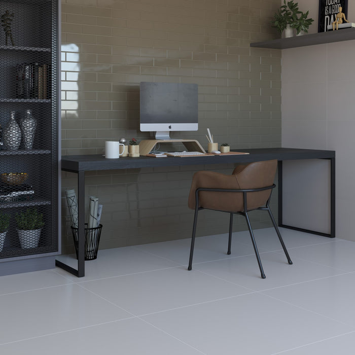 Glossy Ceramic 3 x 10 Subway Wall Tile in Dark Taupe