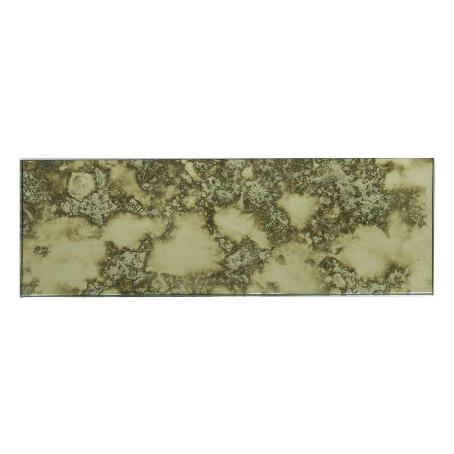 Distressed Nonbeveled Antique Mirror Glass Subway Tile
