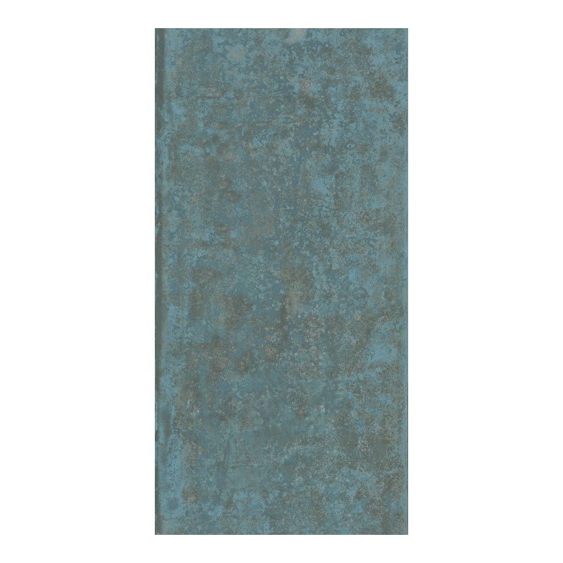 Distressed Metal Look 18x36" Porcelain Tile in Blue Grunge - TileBuys