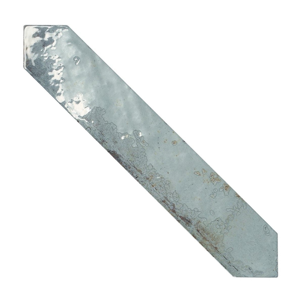 Distressed Rustic Aqua Blue Ceramic Picket Tile Backsplash - TileBuys