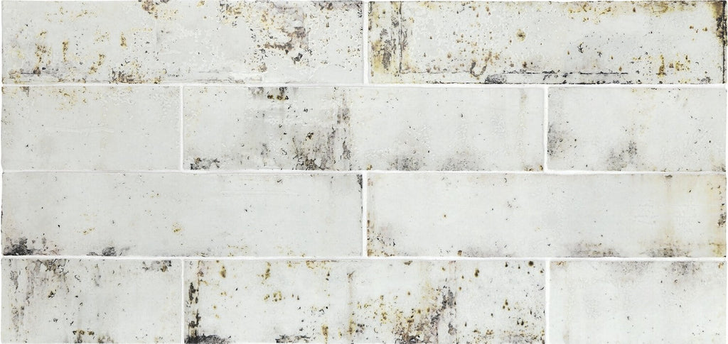 Distressed Rustic White Ceramic 3x12 Subway Tile - TileBuys