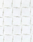 Dolomite and Calacatta Marble Waterjet Mosaic Tile