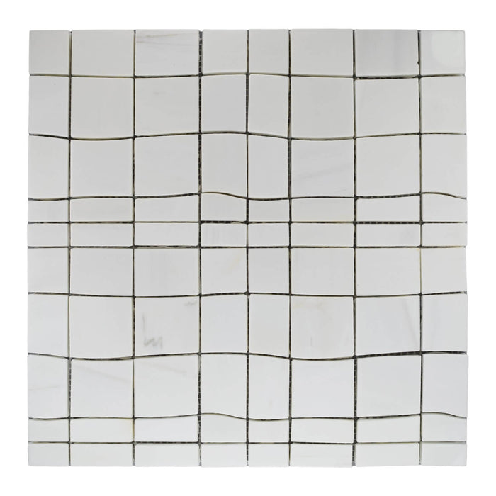 Dolomite White Irregular Squares Waterjet Mosaic Tile