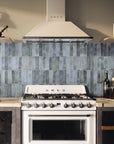 Dusty Blue 2x8 Ceramic Wall Tile Backsplash