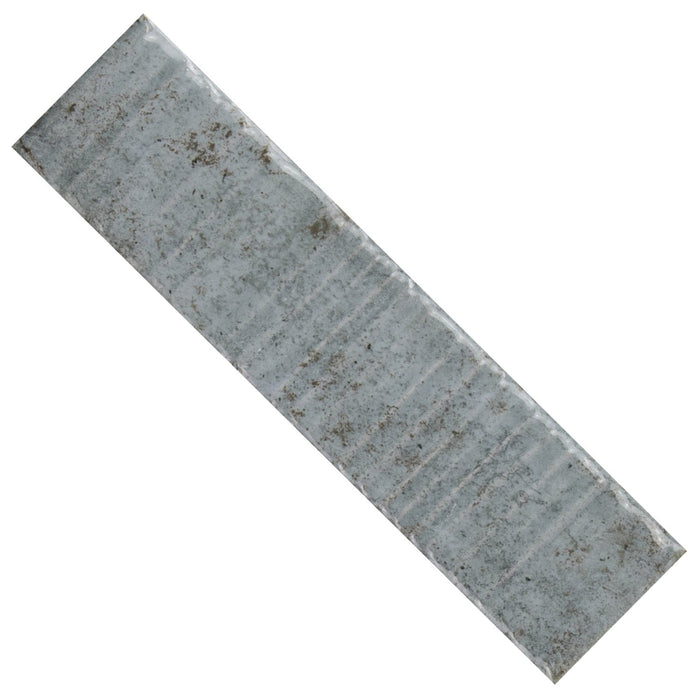 Dusty Blue 2x8 Textured Ceramic Subway Wall Tile