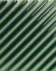 Emerald Green Crackle Porcelain Ribbed 5x5 Tile