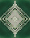 Emerald Green Porcelain Concentric Diamond Pattern 5x5 Tiles