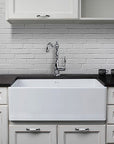 Fireclay Kitchen Sink - 30 or 33 in. Saltan Apron Front Bowl - Biscuit | TileBuys