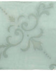 Fleur De Lis Ceramic Deco 5 x 5 Tile in Glossy Aqua - TileBuys