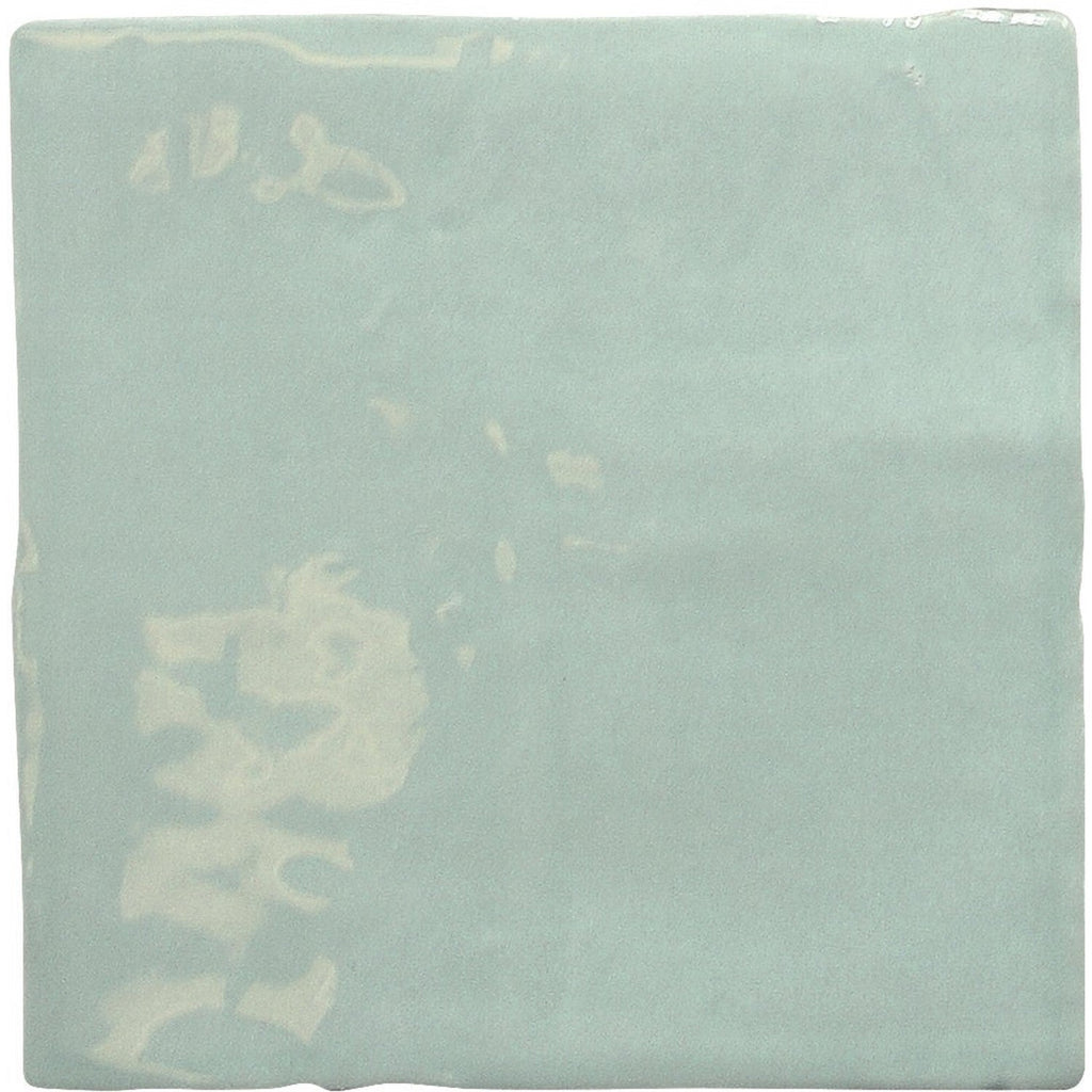 Glossy Aqua Ceramic 5 x 5 Tile - TileBuys