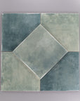 Glossy Blue Green Ceramic 6x6 Tiles