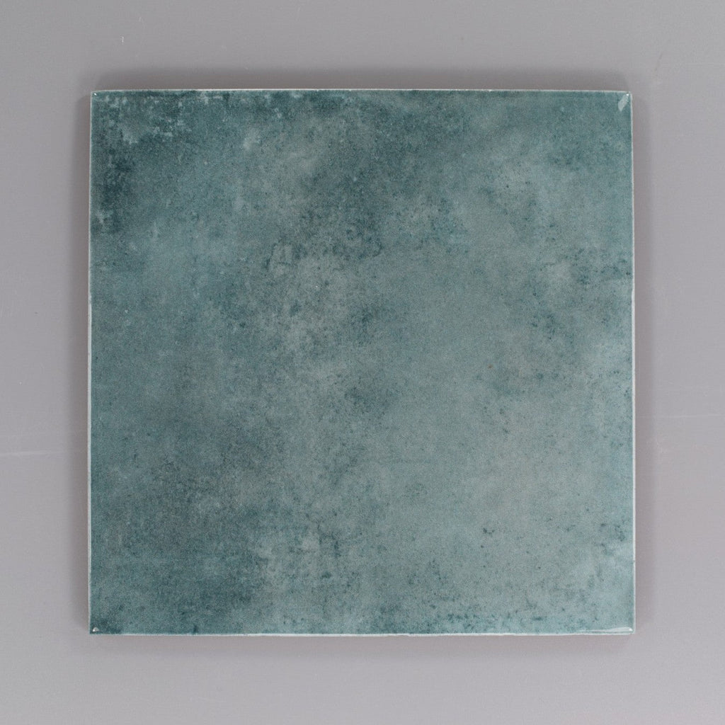 Glossy Blue Green Ceramic 6x6 Tile