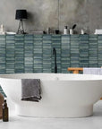 Blue Green Kit Kat Tile Wall