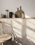 Bone Ceramic 2x8 Subway Tile Accent Wall