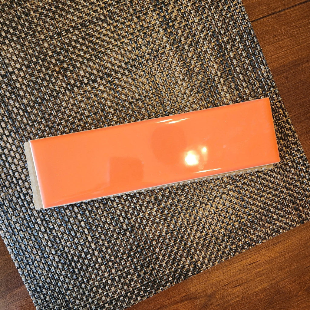 3x10 Orange Ceramic Subway Wall Tile