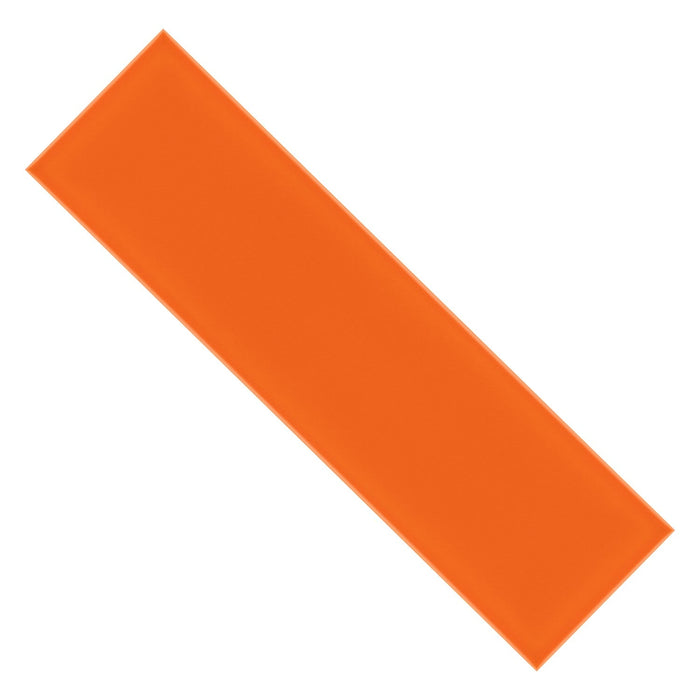 Glossy Ceramic 3 x 10 Subway Wall Tile in Orange - TileBuys
