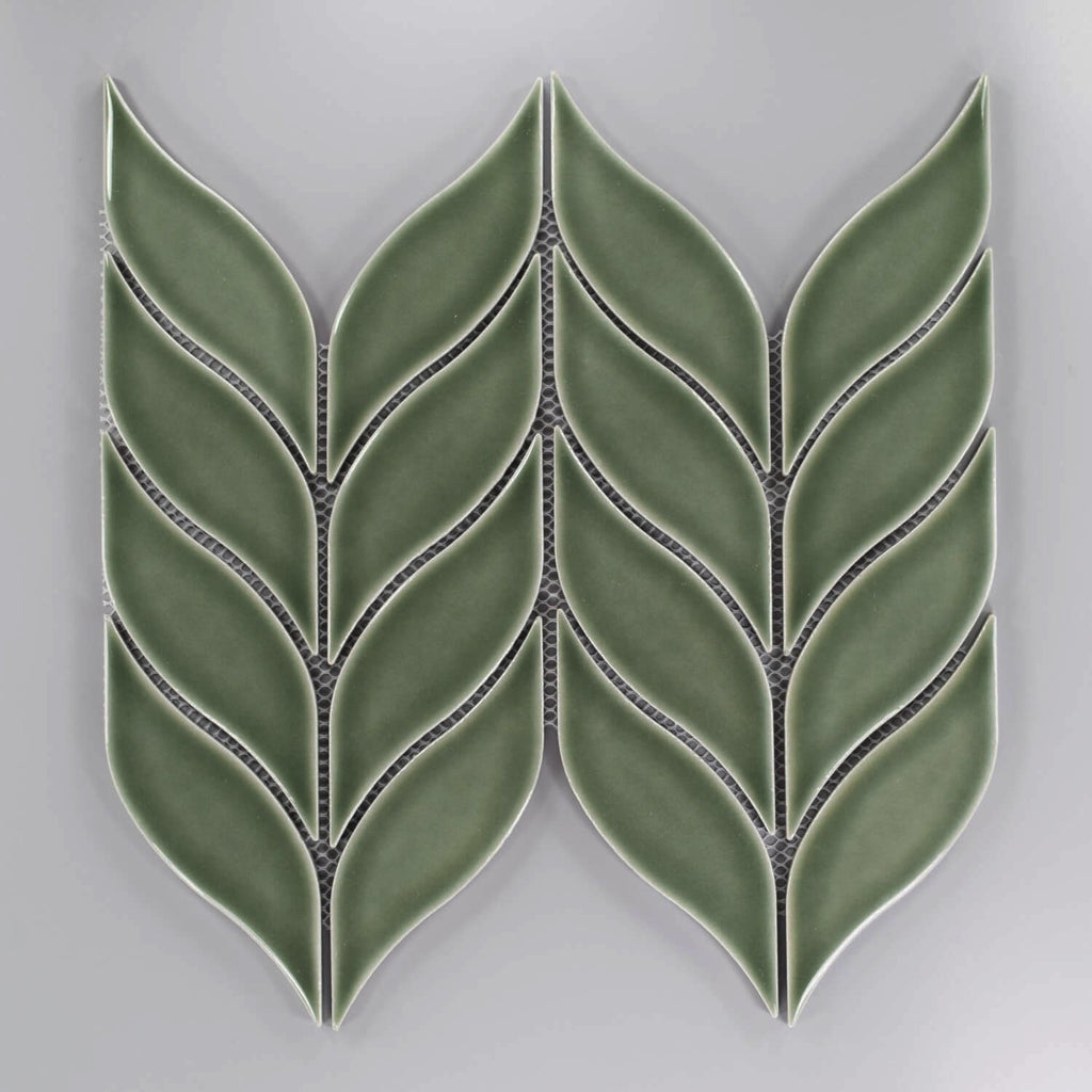 Green Leaf Mosaic Tile