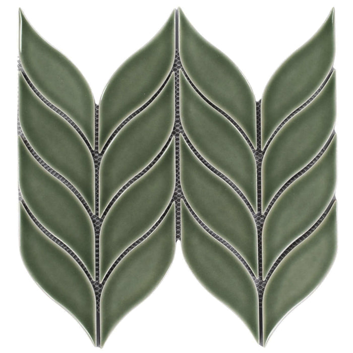 Green Leaf Mosaic Tile