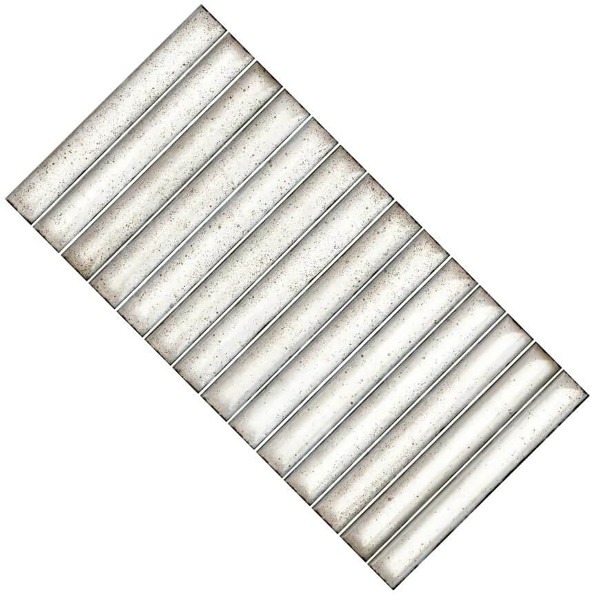 Chalky White Porcelain Kit Kat Tiles